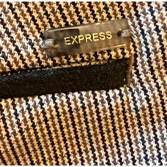 Express Pants Womens Size 0  Brown Mid Rise Hook and Eye Zip Straight Leg - Picture 9 of 11